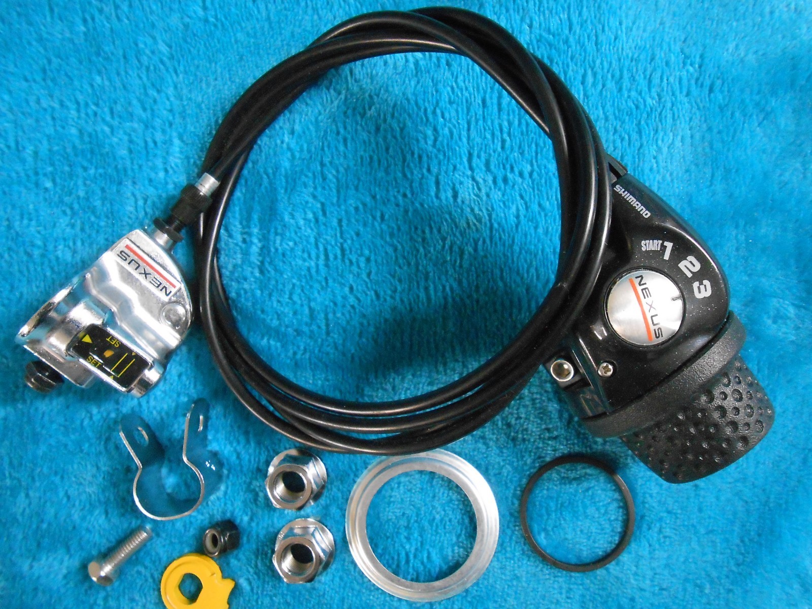 Shimano Nexus 3 Speed Right Twist Shifter Kit Bell Crank Hardware 81.8mm PushRod