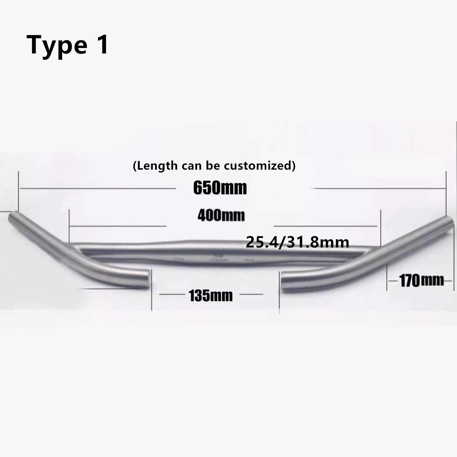 Titanium Bicycle Bike Handlebar Rest Bar Riser Handle Bar 560-760mm