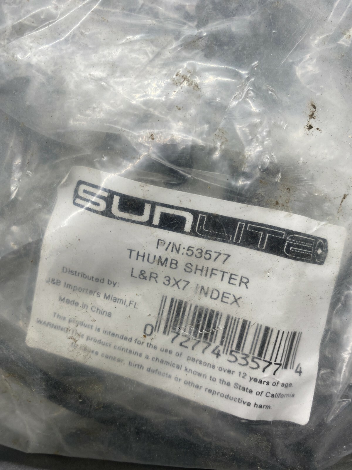 Sunlite ATB Shifter Pair 3×7 Speed w/ Integrated V-Brake Levers Black w/ cables