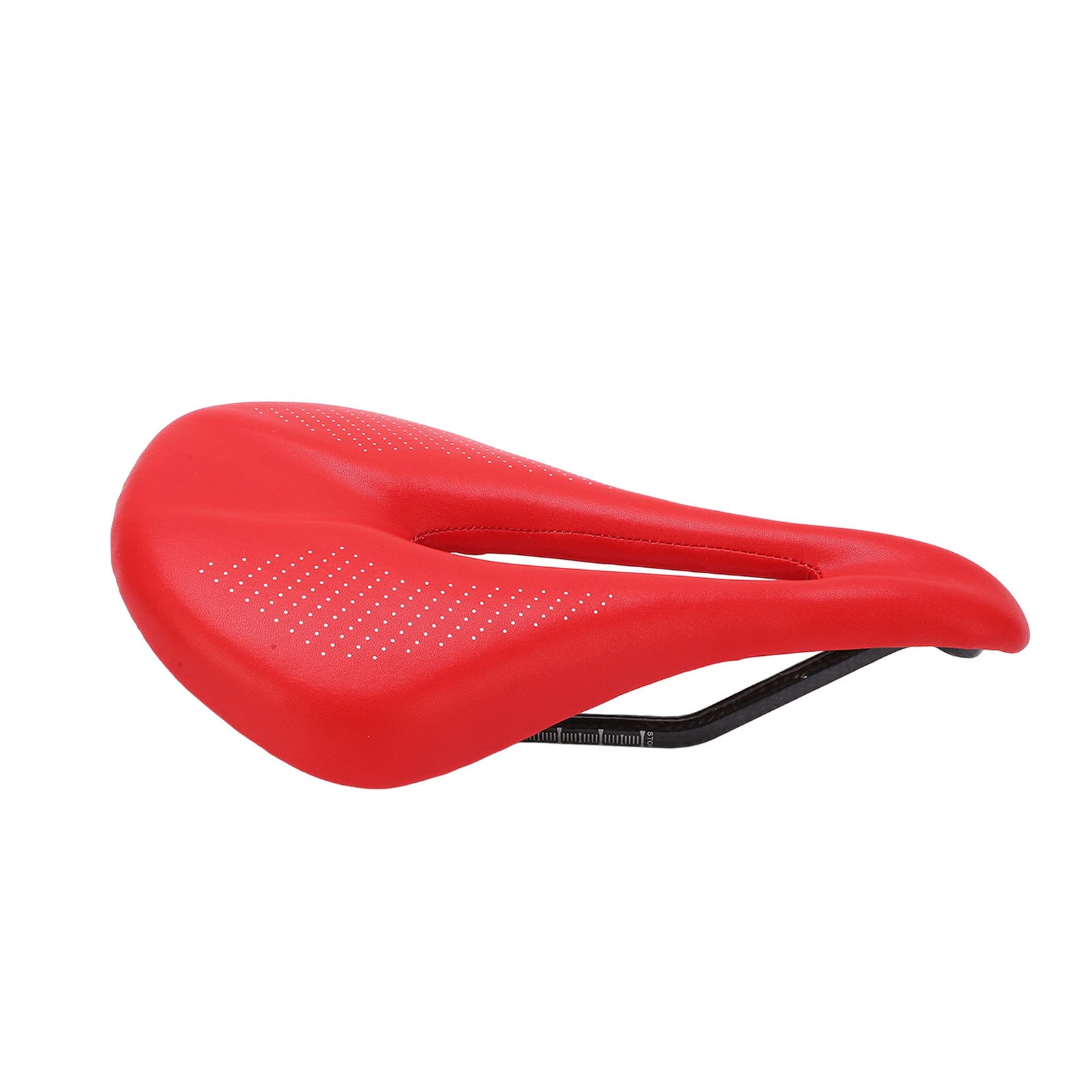 White Saddle Replacement Comfortable Hollow 3K Carbon Fiber + Leather