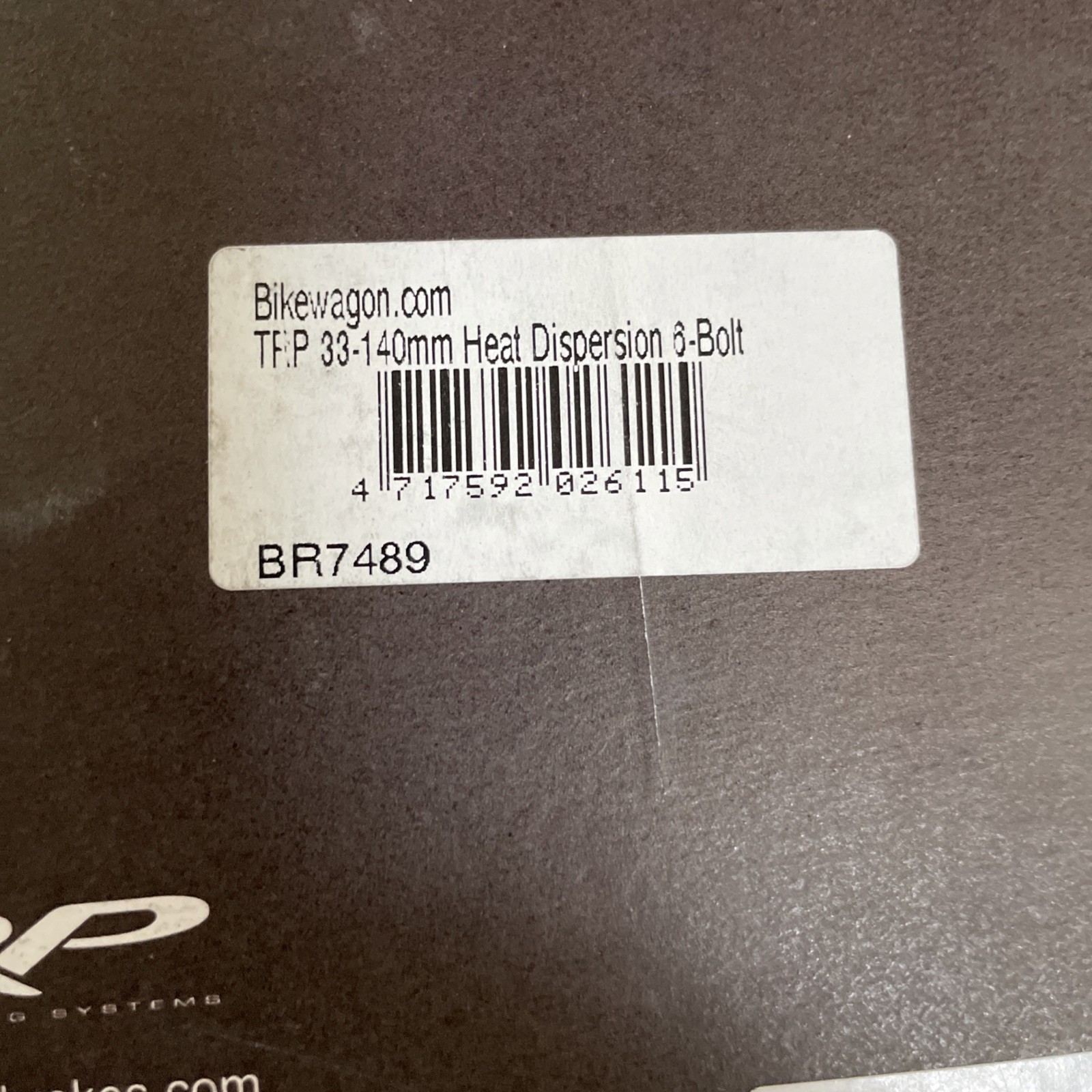 TRP Heat Dispersion 6 Bolt TRP-33-140 Br7489 MTB XC Road Disc Brake Rotor 140mm