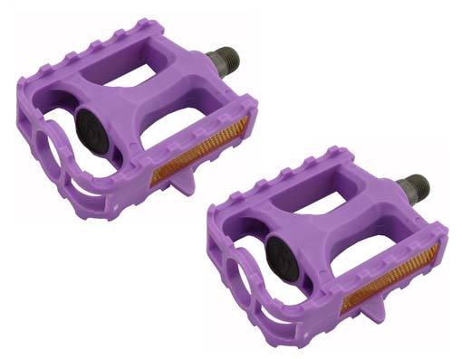 New! Original PVC Platform Bicycle Pedals In Purple.
