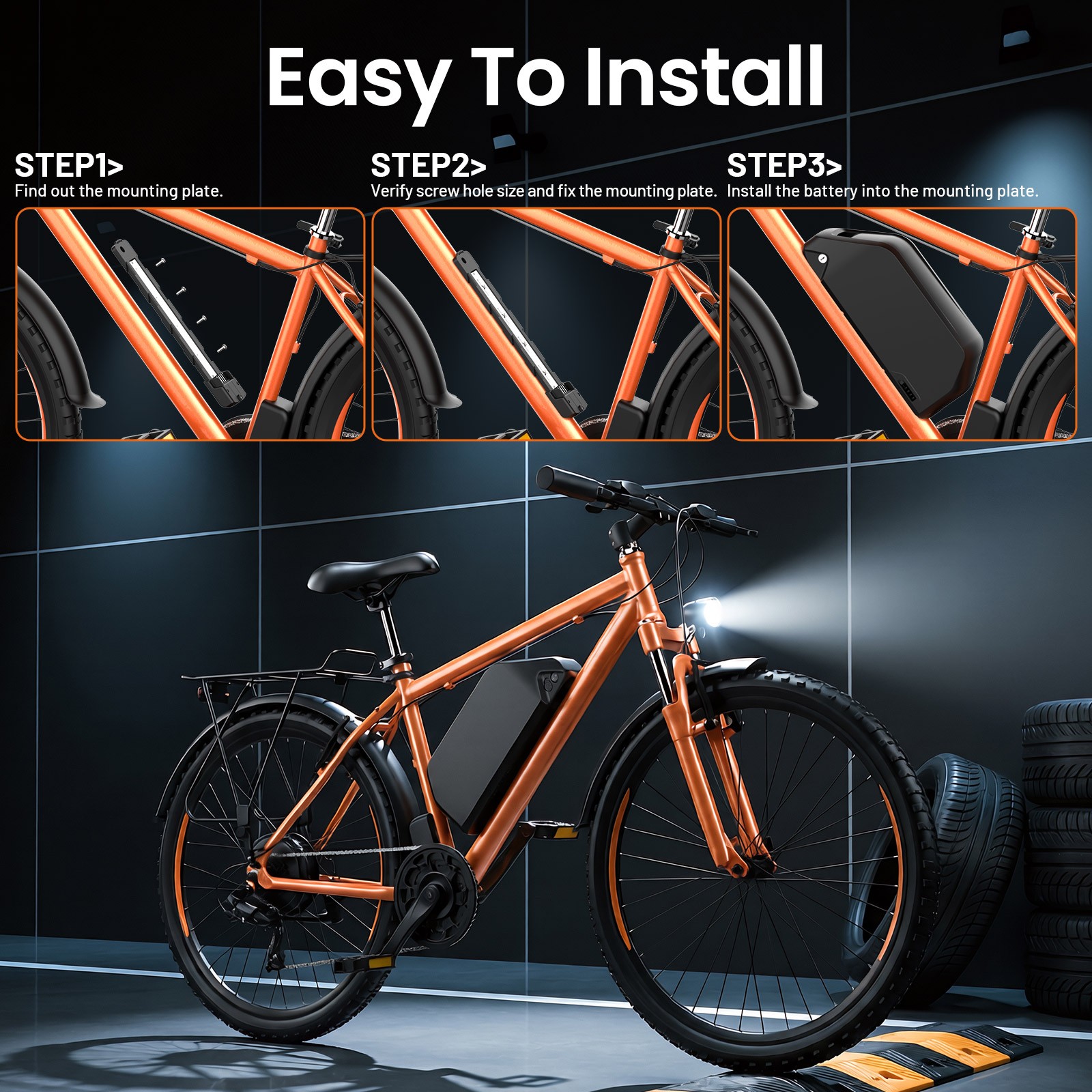 48V 52V 60V 25Ah Lithium Pack Electric Bicycle E-bike Battery for 0-2000W Motor