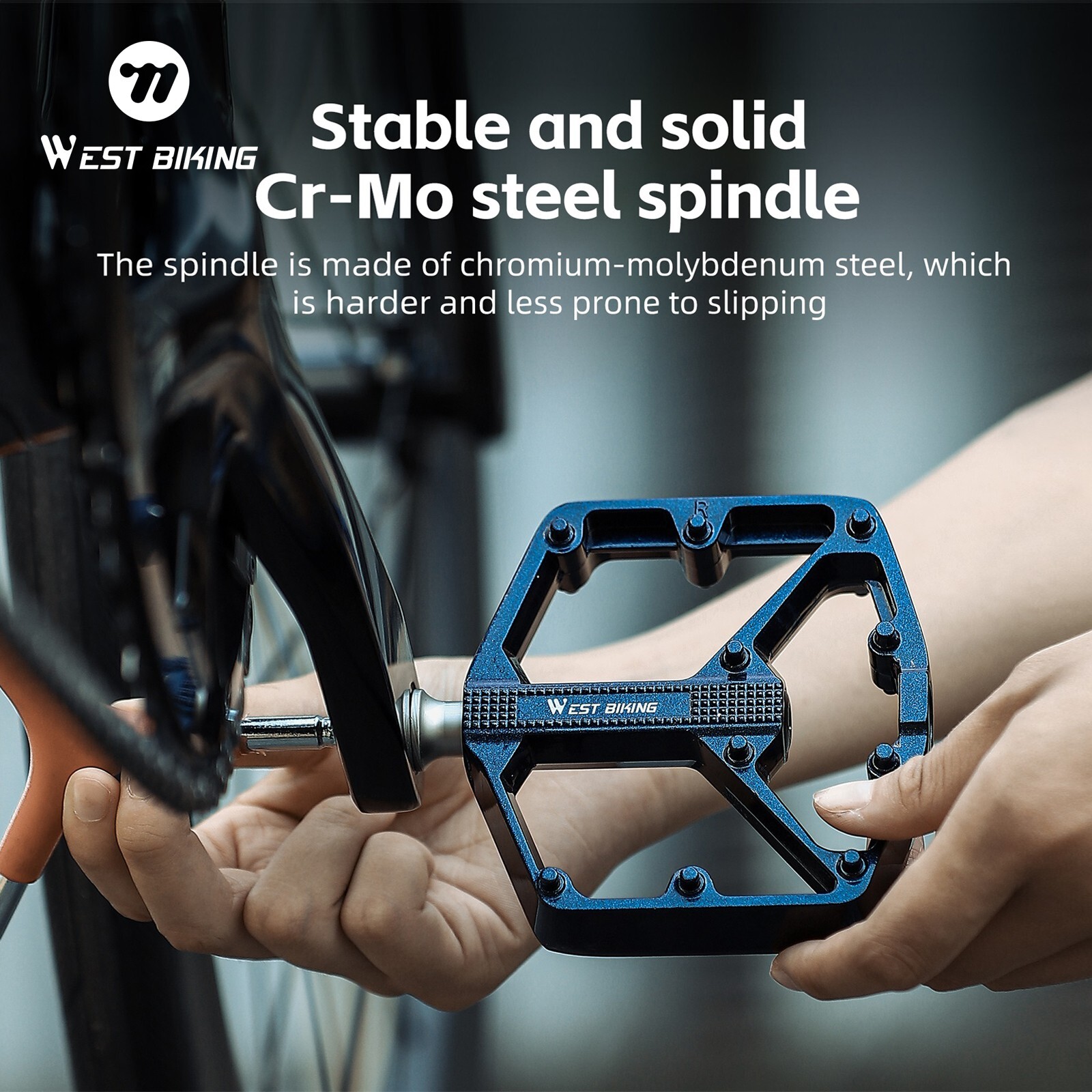West Biking MTB Bicycle Pedals Waterproof Non Slip Bicycle Pedals Platform Pedal