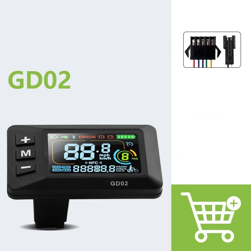 E-Bike Compatible GD02 Smart LCD Color Screen with User Friendly Design EBike.