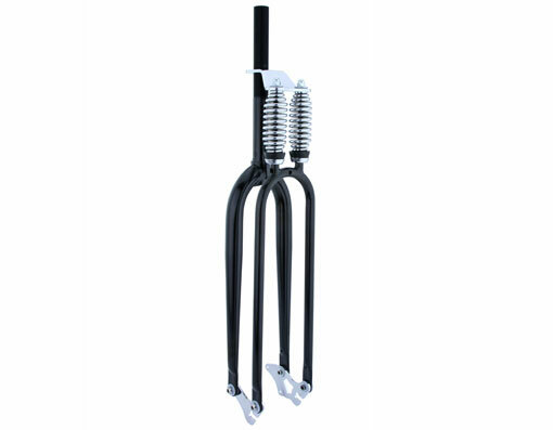 Heavy Duty Bicycle Dual Springer Fork 1″ or 1-1/8″ Disc Tab for 26″ Cruiser Bike