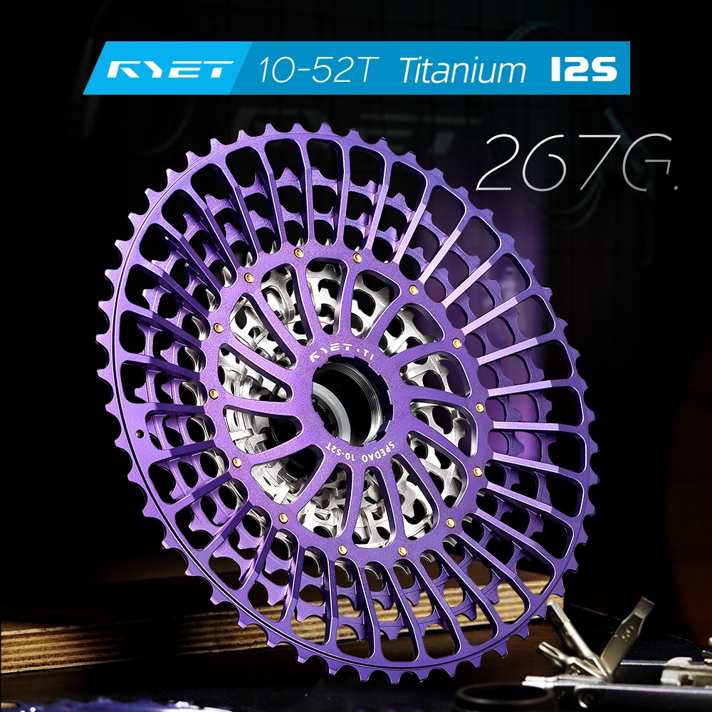Ultralight RYET 12S MTB Cassette 10-52T Titanium Aluminum CNC