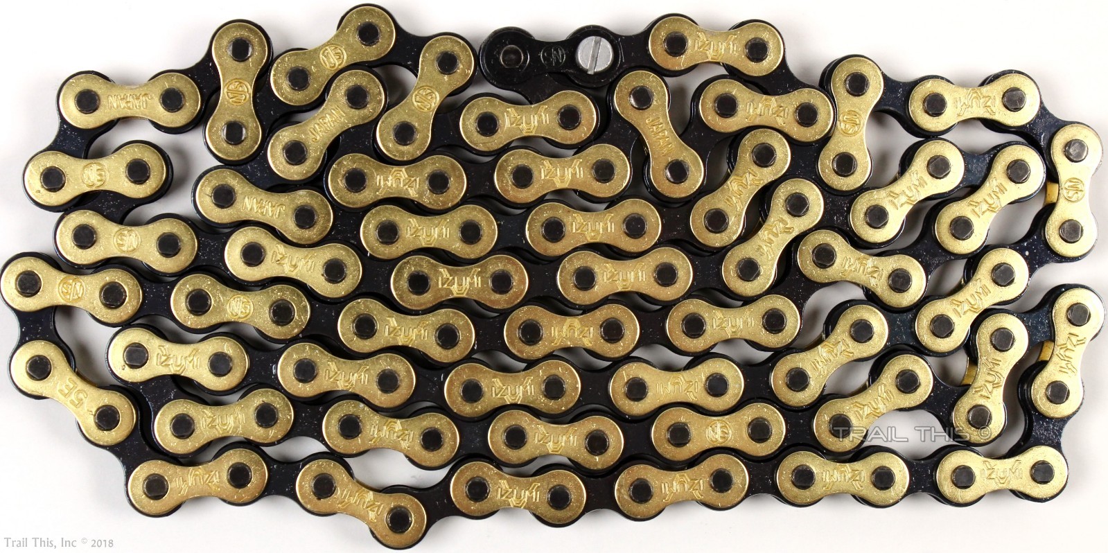 Izumi V Super Toughness Gold & Black 1/8″ Fixed-Gear Track Bike Chain Keirin NJS