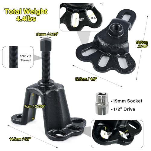 Universal Front Wheel Bearing Puller (Max 4-5/8″) & Rear Axle 5/8″ *18