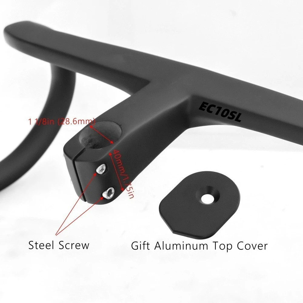 Carbon Integrated Road Bike Drop Bar with Internal and External Cable Routing