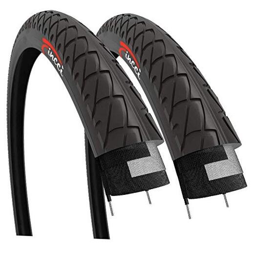 Pair 26 x 1.95 Inch Foldable Slick Tires for Road Mountain Hybrid Bike