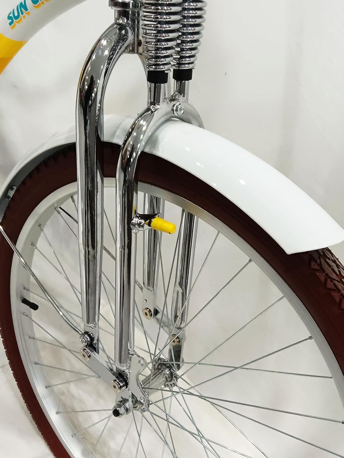 CDHPOWER 1 inch Threaded Bicycle Fork 26″ Dual Springer Bike Fork &Headset Combo