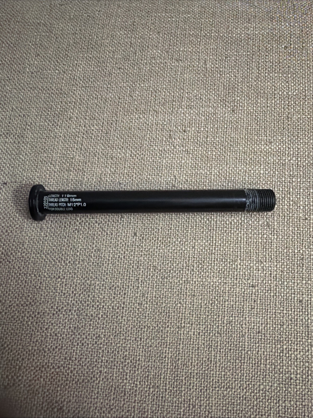 Used Orbea Axle 220105 Length: 119mm, Thread Length: 15mm M12*P1.0 Double Lead