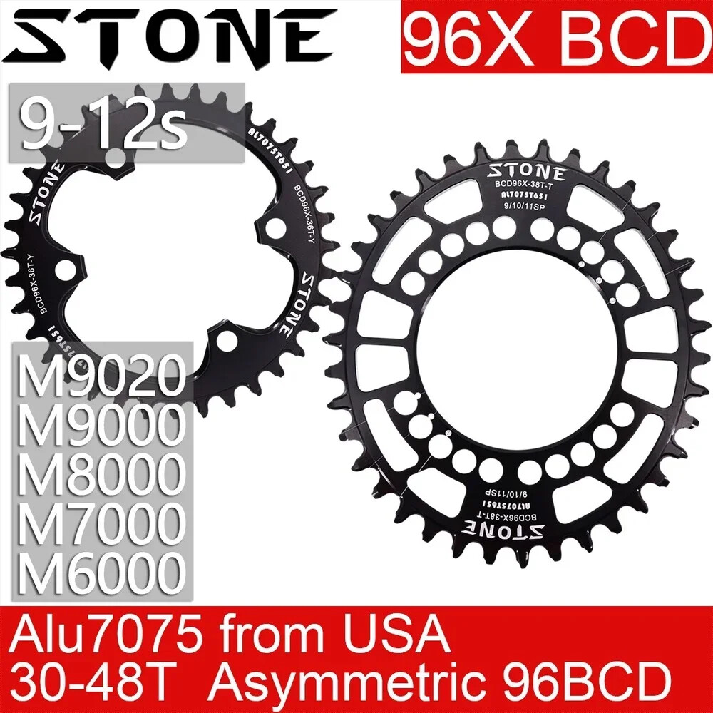 Stone Chainring 96 BCD Round Oval for M7000 M8000 M9000 M9020 MTB Bike 30T – 48T