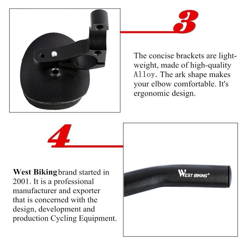 Rest Bicycle Handlebar Clip on Aero Bars Road Bike Extension Triathlon Aerobars