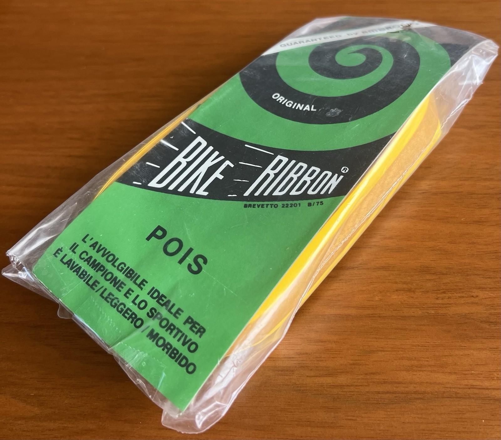NEW/NOS Vintage Ambrosio Bike Ribbon Handlebar Tape – Yellow/Black Polka Dot