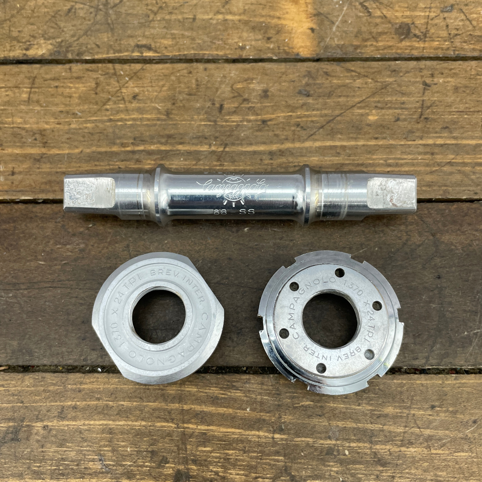 Vintage Campagnolo Record Bottom Bracket 68-SS CPSC English 110 68 Rifled A3