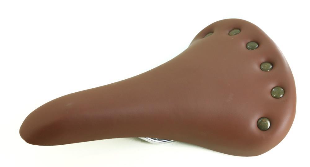 Brown Retro Urban Commuter Hybrid Road Mountain Bike Saddle Seat Riveted NEW