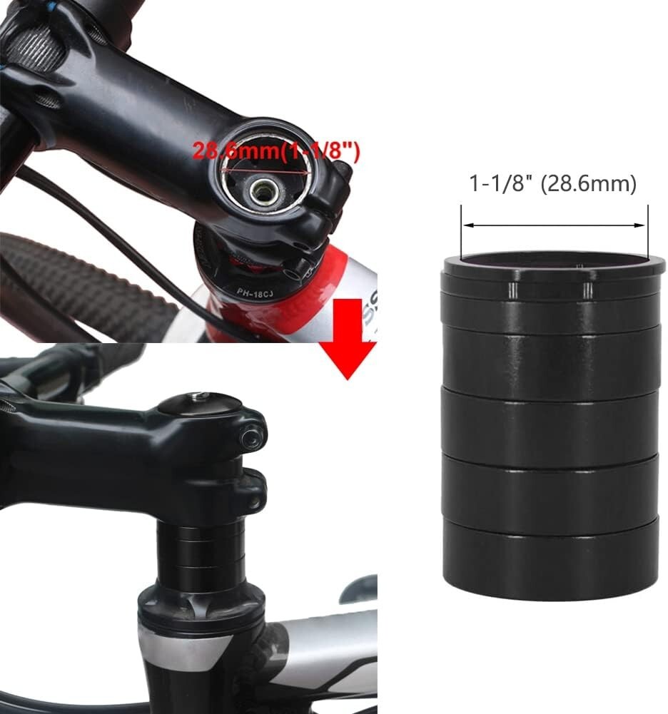 High-Quality Aluminium Alloy Headset Spacer Set for Cycling Precision