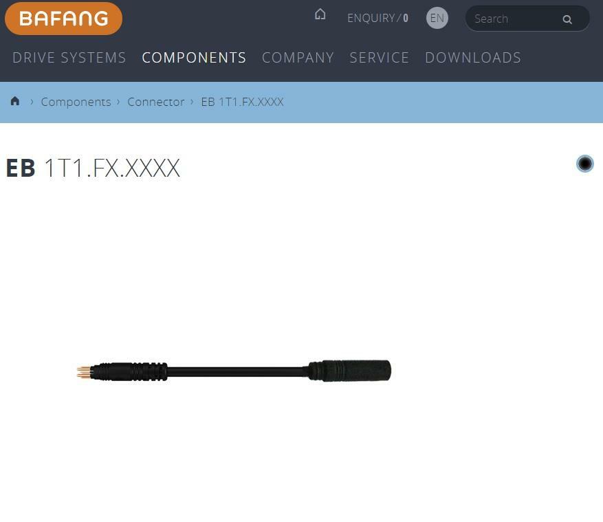 New Bafang EB 1T1.FX.XXXX 9 Pin Male To 9 Pin Female Motor Extension Cable