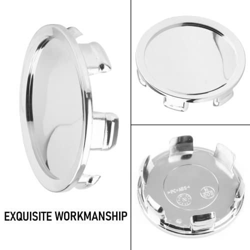 4PCS 75mm Wheel Center Caps OD 74.5mm / 2.93″, ID 70mm / 2.75″ Chrome