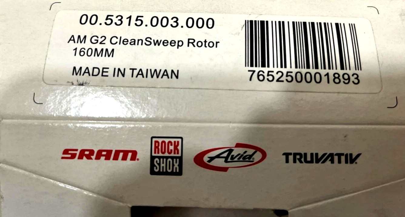 Avid G2 CleanSweep Disc Brake Rotor – 160mm, 6-Bolt, Silver, NIB