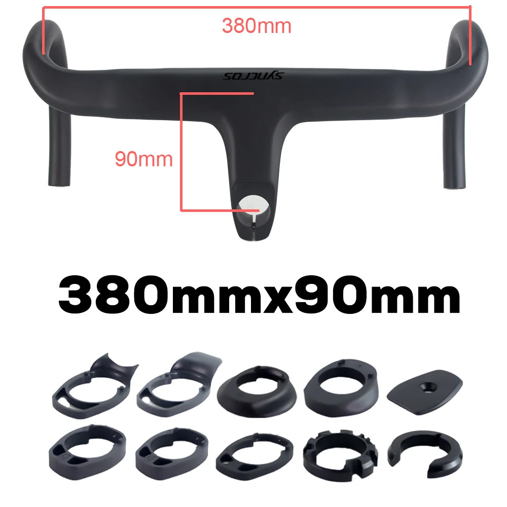 Road Bicycle Integrated Drop Bar Carbon 28.6mm Internal Routing with Spacers