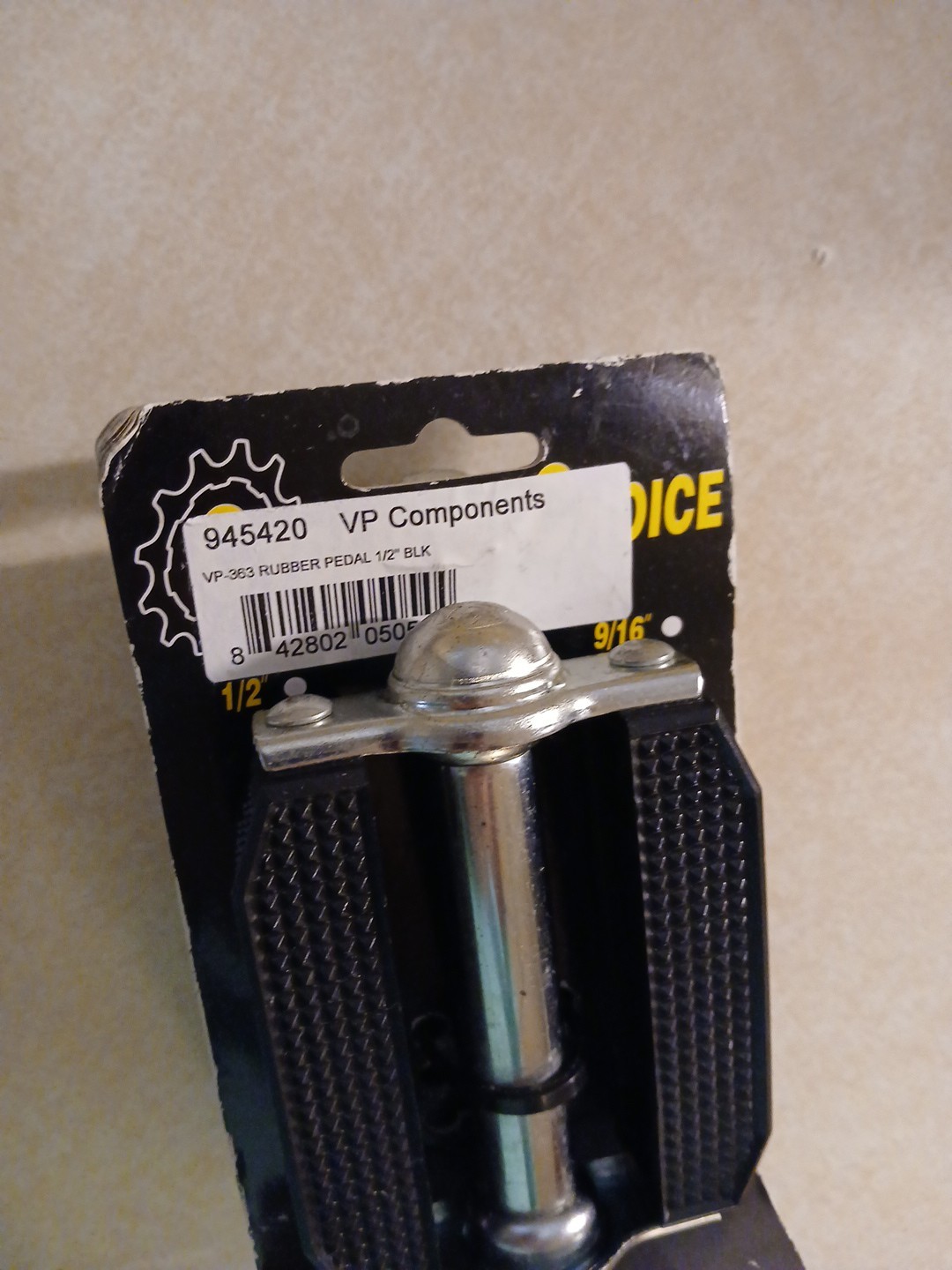 VP-363 Classic Rubber Style Platform Bike Pedals Retro Look 1/2″ spindle
