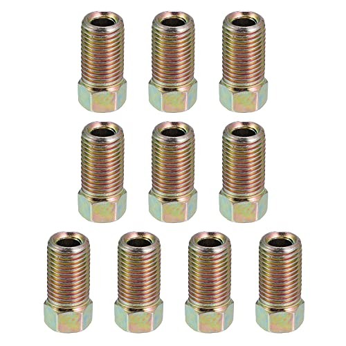 10pcs Motorcycle Brake Line Tube Fittings 3/8 x 24 UNF for 3/16″ Hydraulic