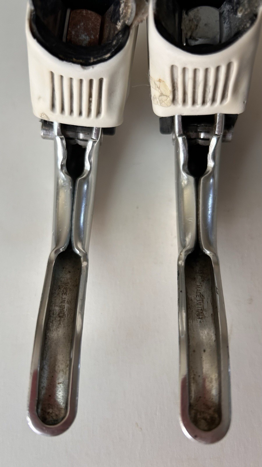 Vintage Campagnolo C-Record Brake Lever Aero set Cobalto Gum Hood Road Bike 80s