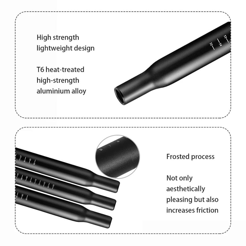 Bike Seat Post Aluminum Alloy 25.4-31.6MM 350MM MTB Road Saddle Tube