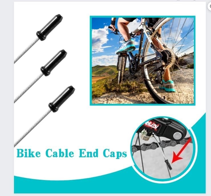 50PCS Durable Aluminum Alloy Bike Cable End Caps for Road & Mountain Bicycles