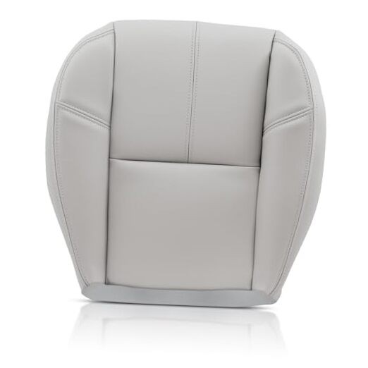 Driver Bottom Leather Seat Cover for Chevy Silverado 1500 2007-2014 – Gray