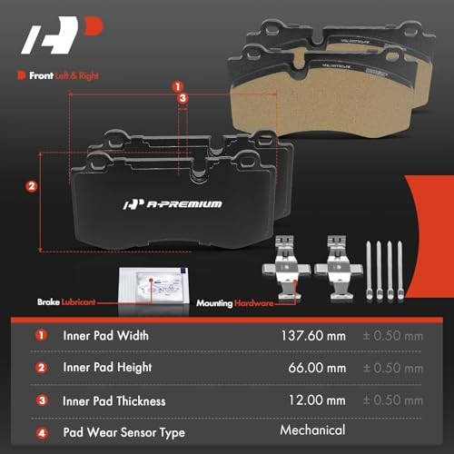 Front Ceramic Brake Pads Set Compatible with Mercedes-Benz Models – W221