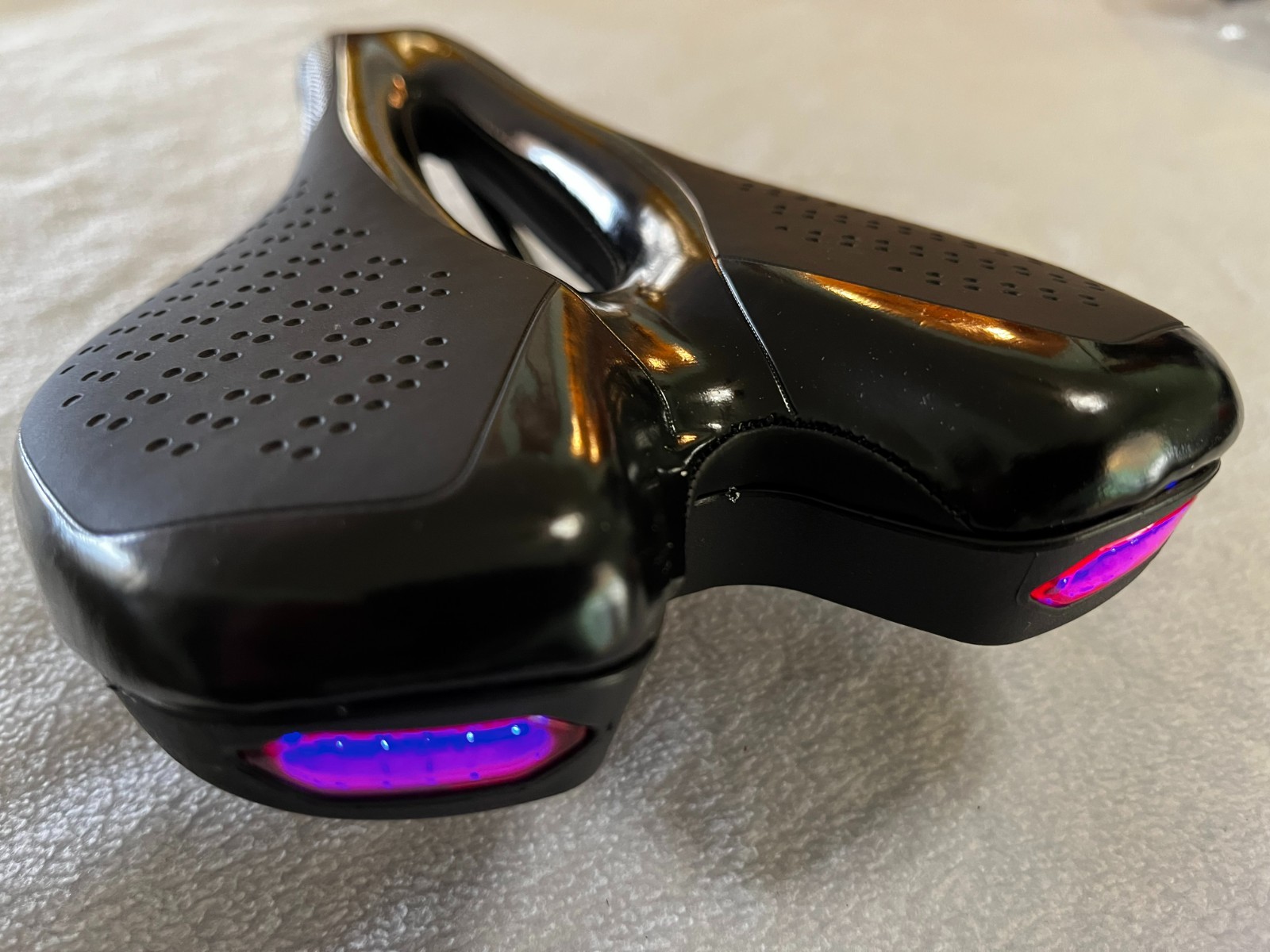 Bicycle Saddle with Dual Tail Lights USB charging PLSELIS MTB Road Bike