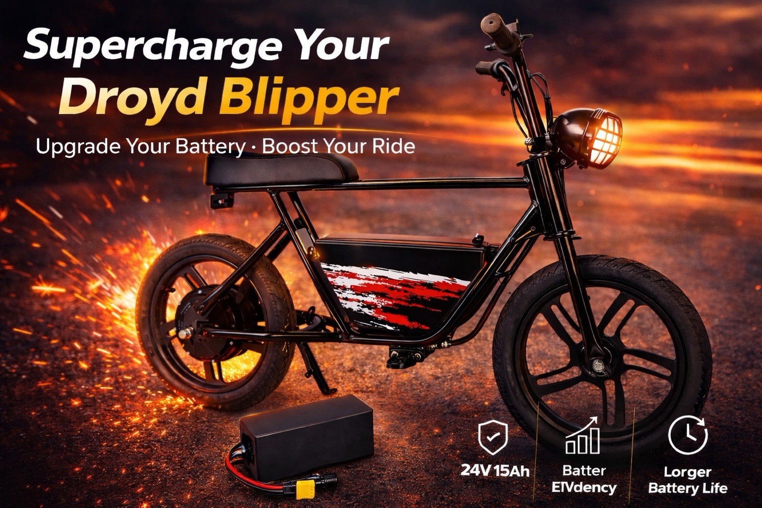 Replacement Battery for Droyd Blipper – UPGRADED LITHIUM ION PACK *+30% RANGE*