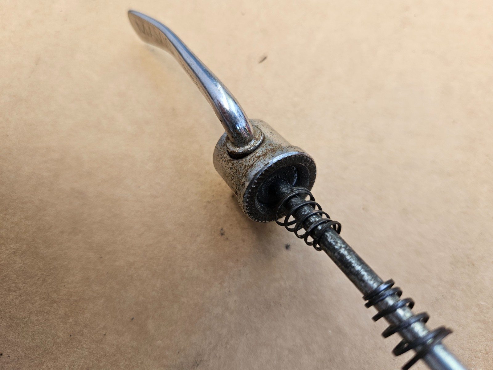 Vintage Mavic Quick Release Road Bike Front Skewer 100mm Spacing Chrome France