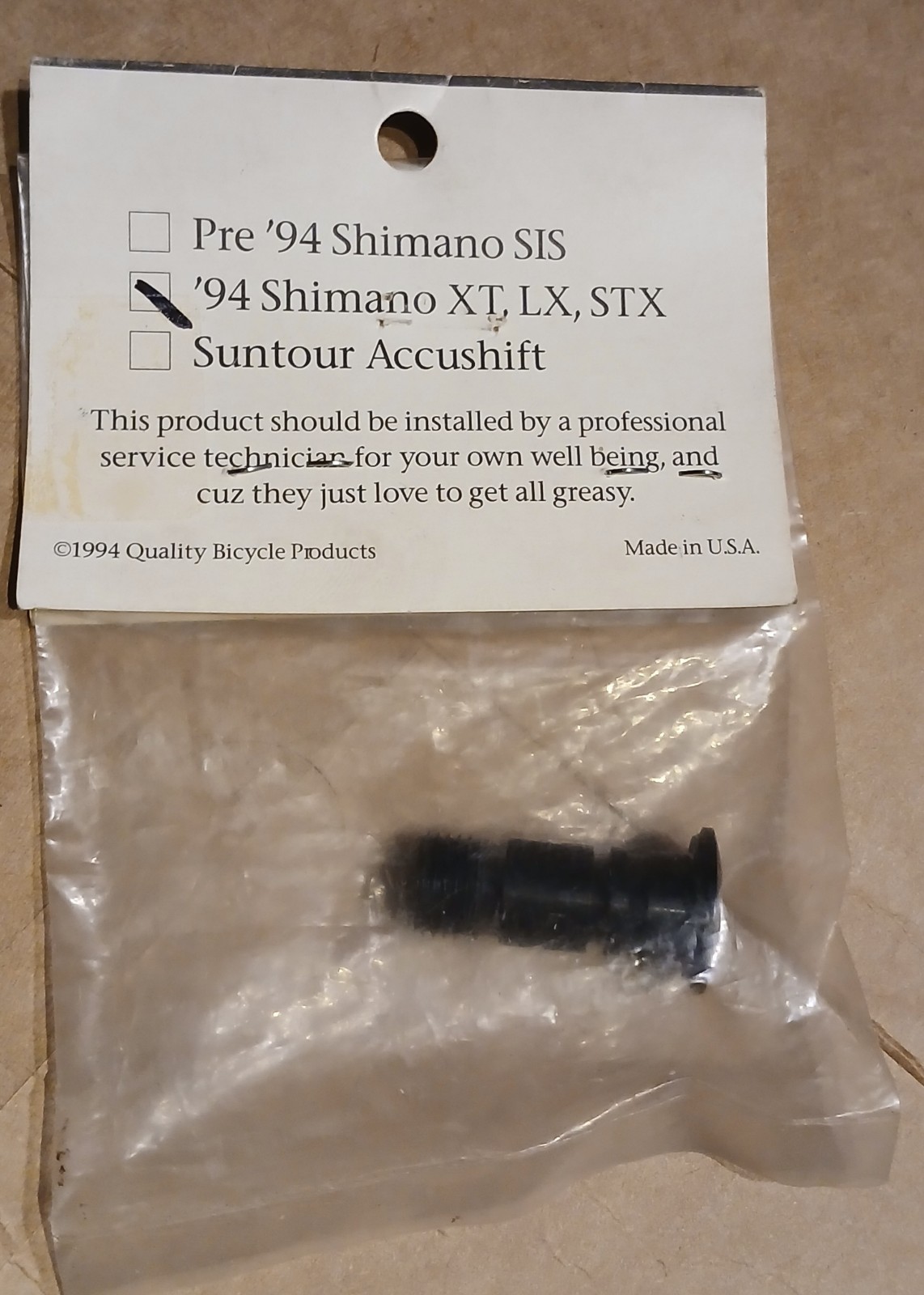 QBP Alloy Accents Derailleur Pivot Bolt. ’94 Shimano. Made In USA. 4.5g!