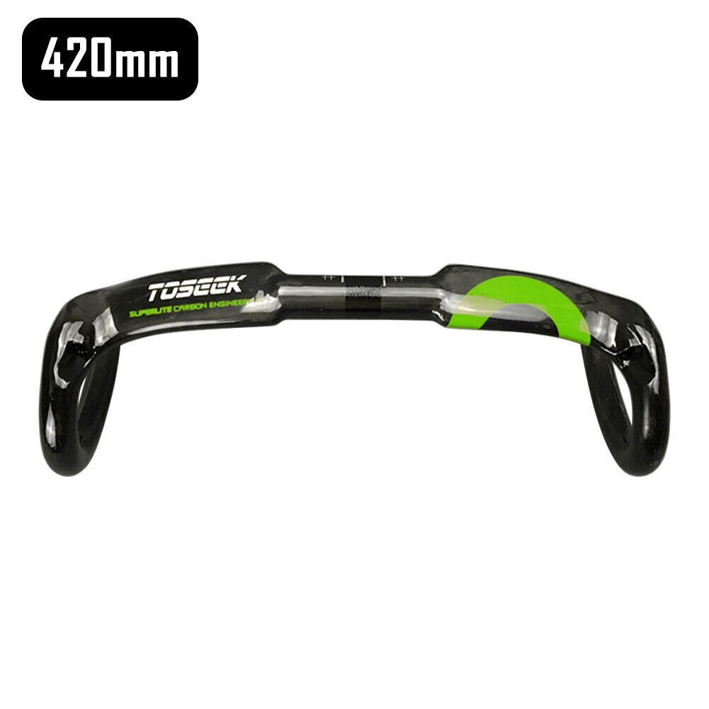 For Toseek Bike Bicycle Racing Drop Bar Handlebar UD Carbon Fiber 400/420/440mm