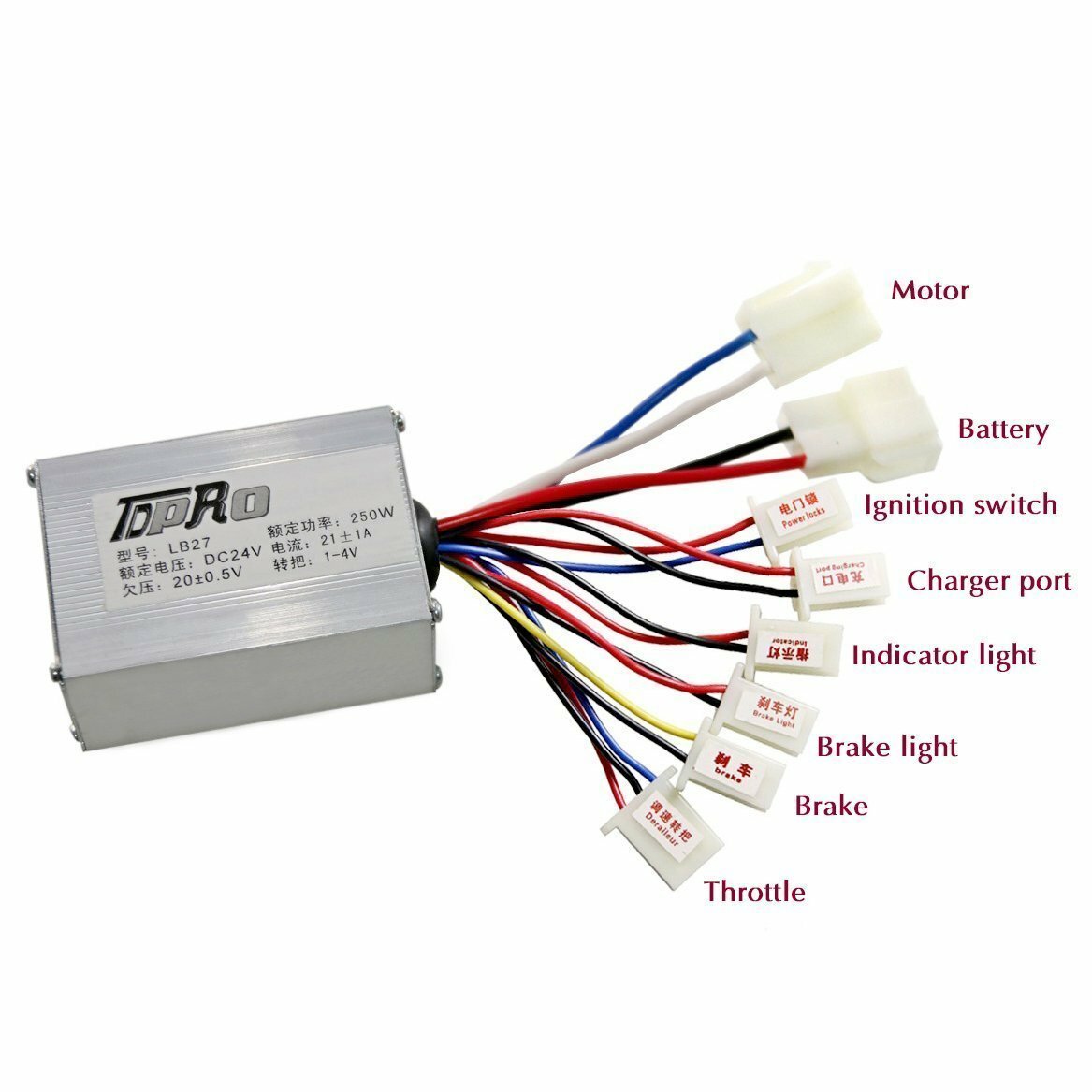 24V 250W Brush Motor Speed Controller +Twis Throttle For Electric Scooter Razor