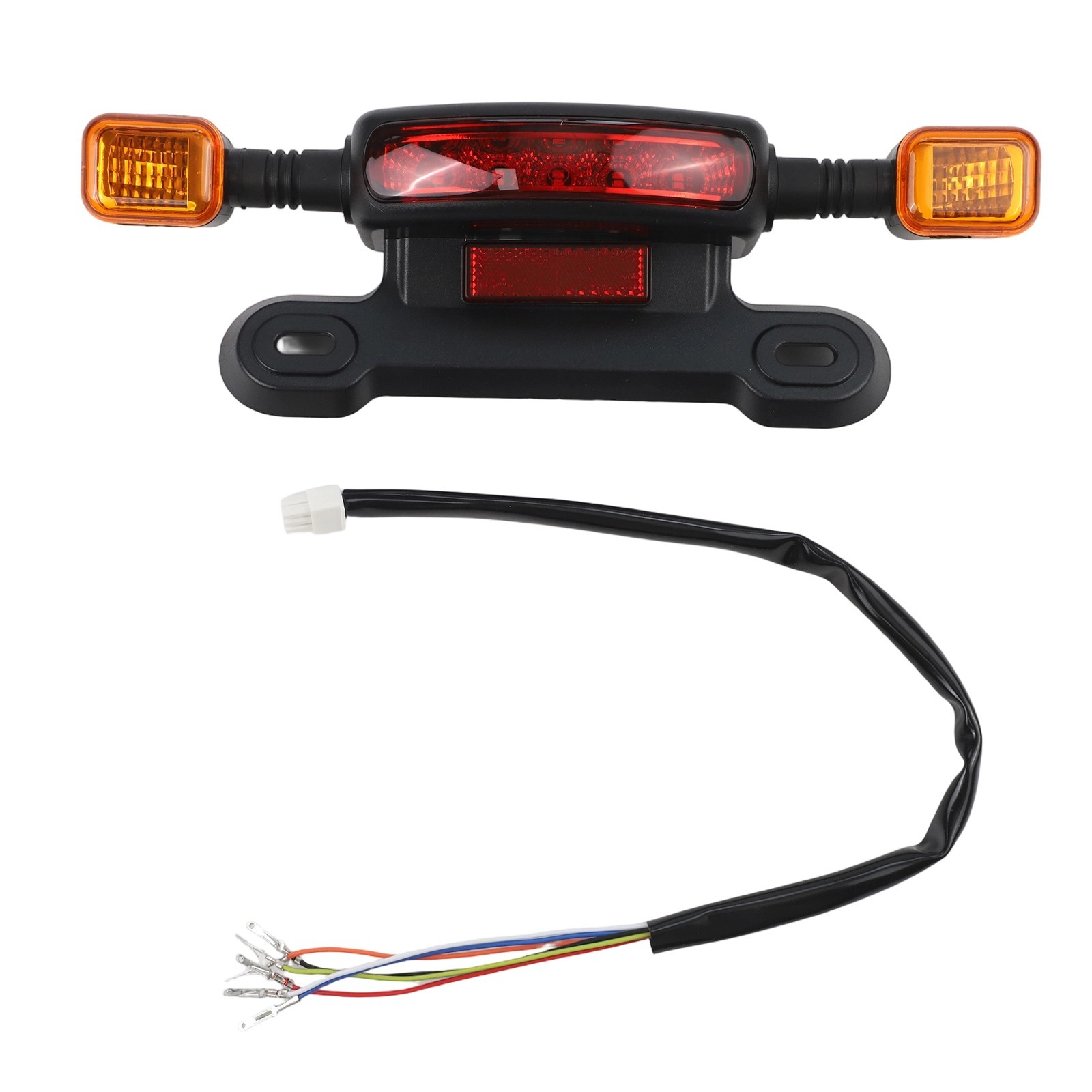 Electric Bicycle Taillight Assembly in Black and Yellow with 12V Support