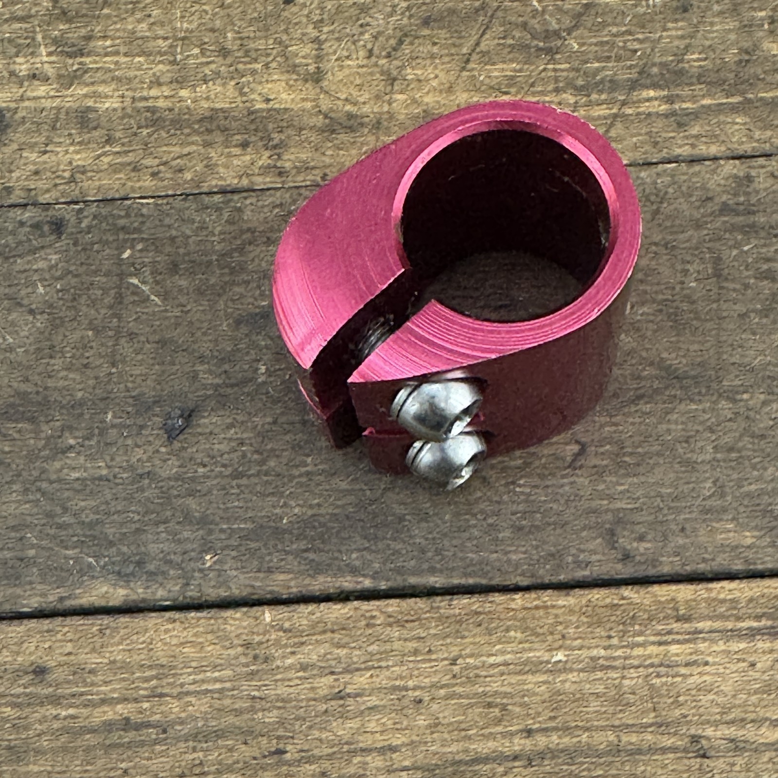 Red Aluminum Double Bolt Clamp BMX Scooter 25.4 45g Fits Vintage GT DB