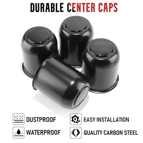 4 PCS 3.74in Stainless Steels Wheel 3.74″ Center Hole, 4.33″ Height Black