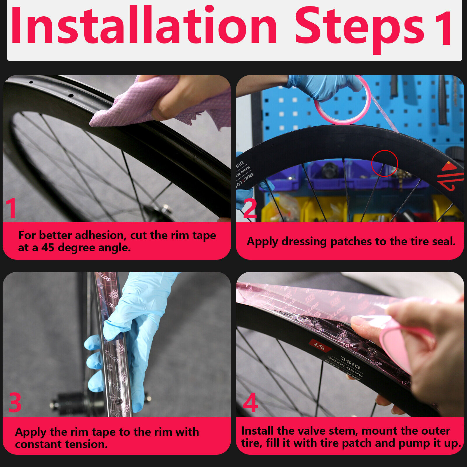10m Bicycle Tubeless Rim Tapes Strips MTB Road Bike 17/19/21/23/25/28/30/32/35mm