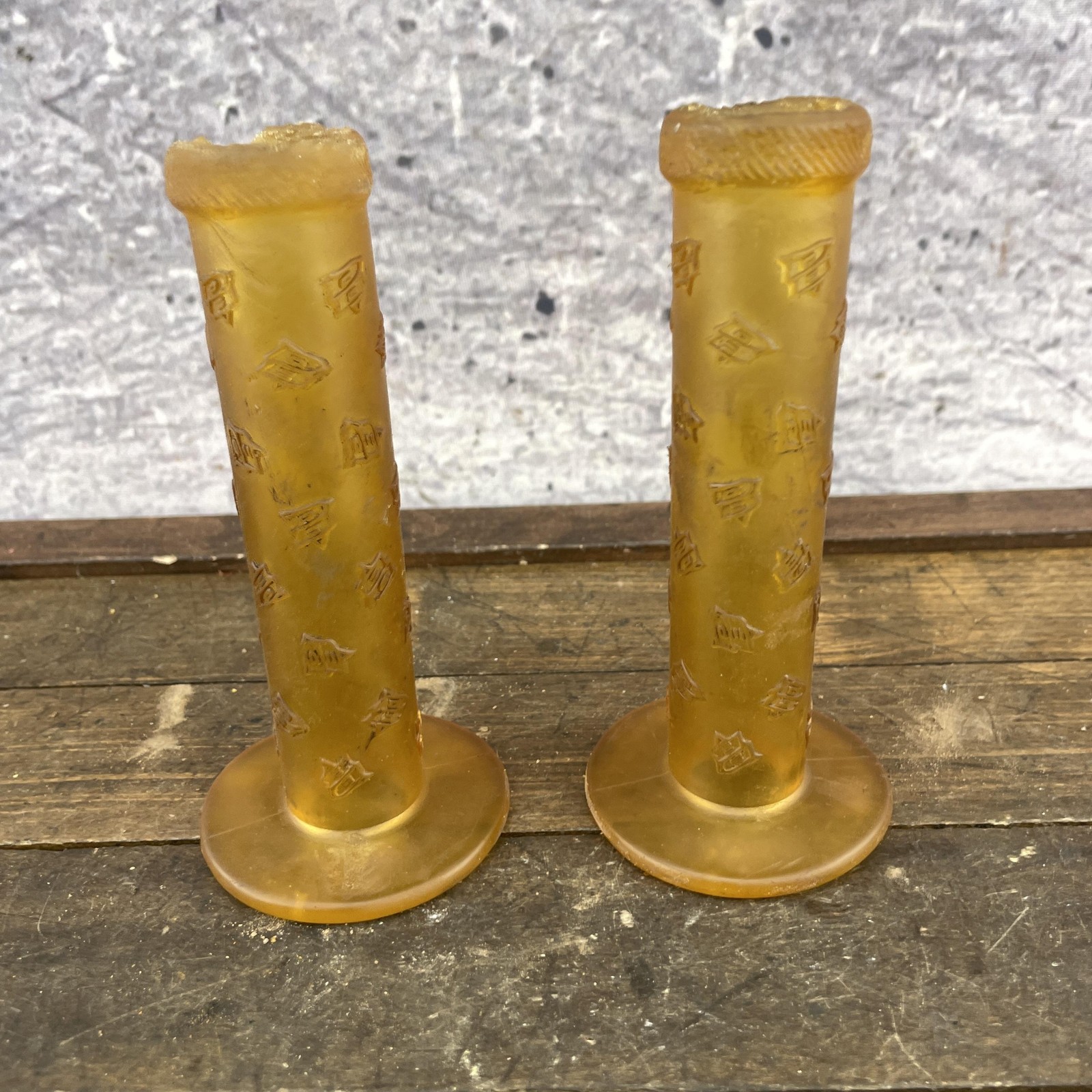 Vintage Diamond Back BMX Bike Grips Clear X-Ray 90s Old School Set Blown Out