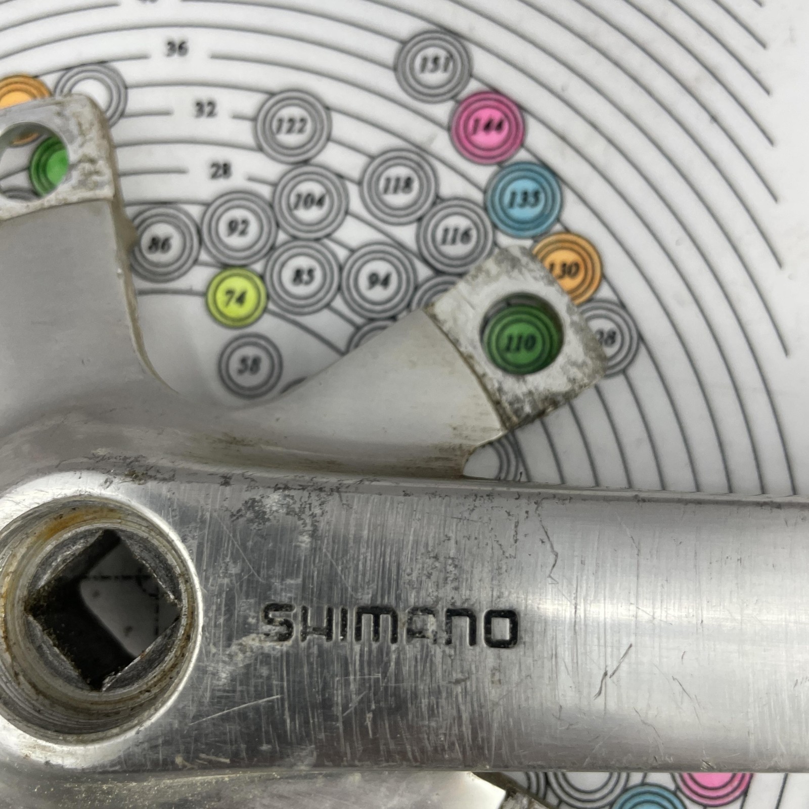 Vintage Shimano Deore XT FC-M730 Crankset 175mm Japan MTB Bike Crank 90s