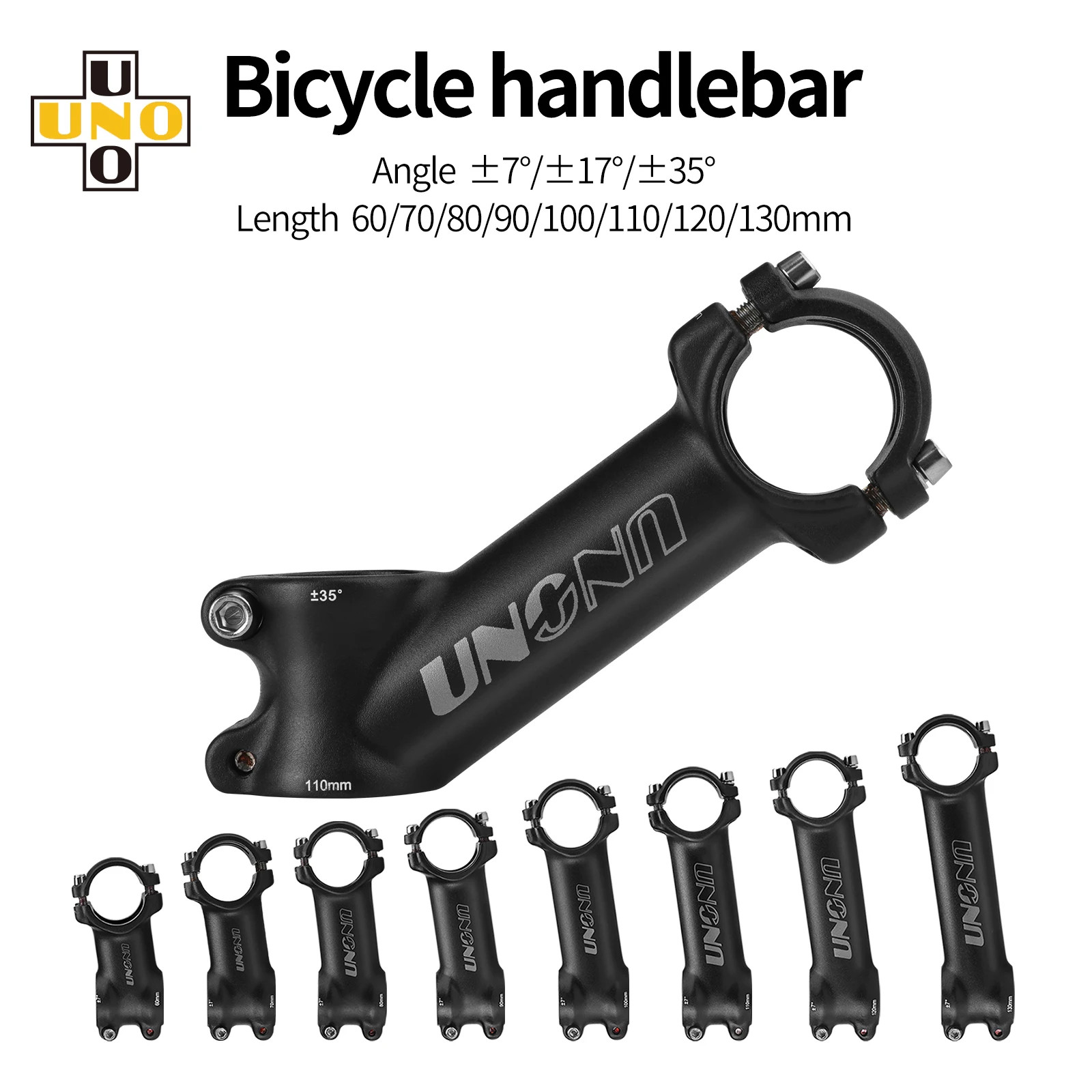 7/17/35 Degree Mountain Bike Stem 28.6/31.8mm 60-130mm Road Bike Handlebar Stem
