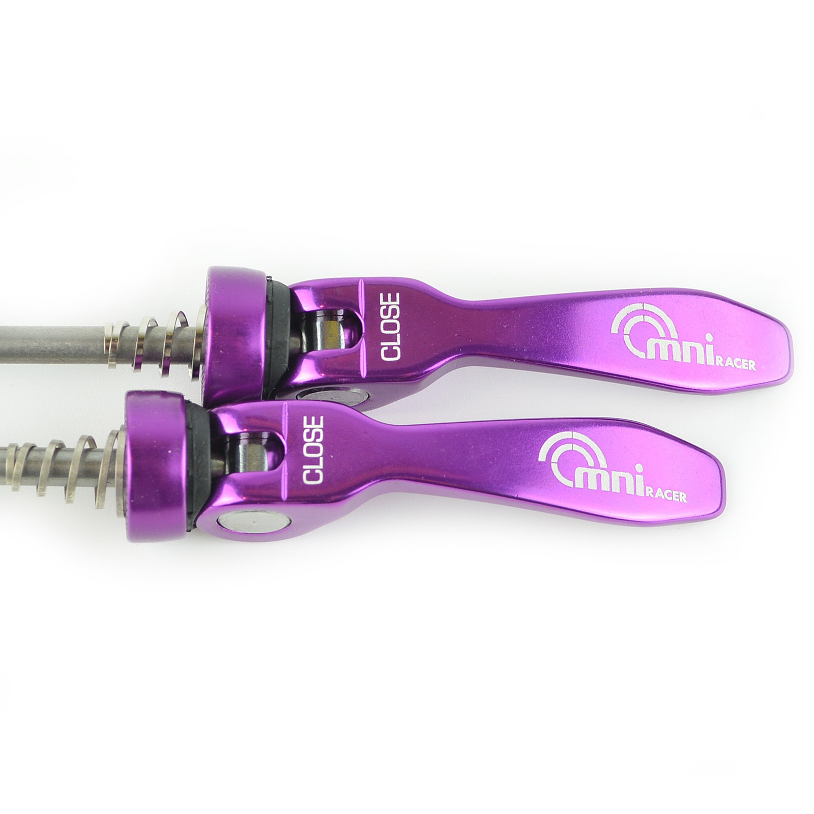 OMNI Racer Quick Release Road Mountain Bicycle Wheel Skewers Stainless: PURPLE