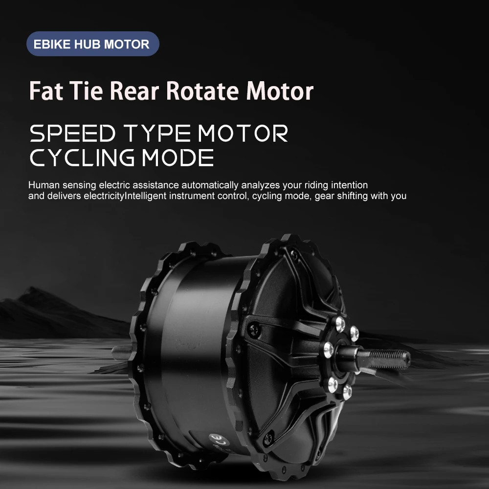 48V 750W E-bike Fat Tire Brushless Gear Rear Wheel Hub Motor Dropout 170-175mm