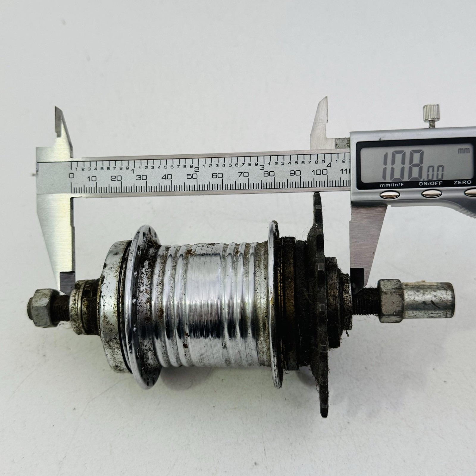 Vintage Sachs Torpedo Dreigang Coaster Hub 3 Speed 36H 110mm Silver Germany A53